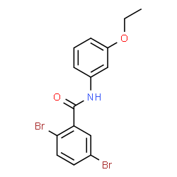 ChemSpider 2D Image | 2,5-Dibromo-N-(3-ethoxyphenyl)benzamide | C15H13Br2NO2
