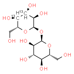 ChemSpider 2D Image | alpha-D-Glucopyranosyl alpha-D-(3,4-~13~C_2_)glucopyranoside | C1013C2H22O11