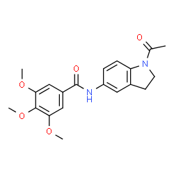 ChemSpider 2D Image | N-(1-Acetyl-2,3-dihydro-1H-indol-5-yl)-3,4,5-trimethoxybenzamide | C20H22N2O5