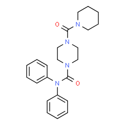 ChemSpider 2D Image | N,N-Diphenyl-4-(1-piperidinylcarbonyl)-1-piperazinecarboxamide | C23H28N4O2