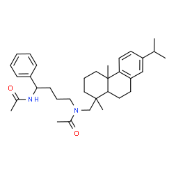 ChemSpider 2D Image | N-(Abieta-8,11,13-trien-18-yl)-N-(4-acetamido-4-phenylbutyl)acetamide | C34H48N2O2