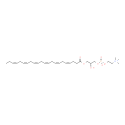ChemSpider 2D Image | 1-(4Z,7Z,10Z,13Z,16Z,19Z-docosahexaenoyl)-sn-glycero-3-phosphocholine | C30H50NO7P