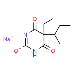 ChemSpider 2D Image | Butabarbital sodium | C10H15N2NaO3