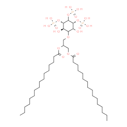 ChemSpider 2D Image | 3-{[(2R,3S,5R)-2,6-Dihydroxy-3,4,5-tris(phosphonooxy)cyclohexyl]oxy}-1,2-propanediyl dihexadecanoate | C41H81O19P3