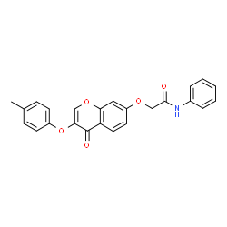 ChemSpider 2D Image | 2-{[3-(4-Methylphenoxy)-4-oxo-4H-chromen-7-yl]oxy}-N-phenylacetamide | C24H19NO5
