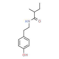 ChemSpider 2D Image | N-[2-(4-Hydroxyphenyl)ethyl]-2-methylbutanamide | C13H19NO2