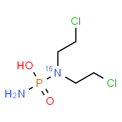 ChemSpider 2D Image | N,N-Bis(2-chloroethyl)(N-~15~N)phosphorodiamidic acid | C4H11Cl2N15NO2P