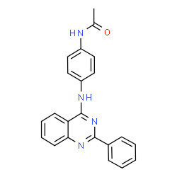 ChemSpider 2D Image | N-{4-[(2-Phenyl-4-quinazolinyl)amino]phenyl}acetamide | C22H18N4O