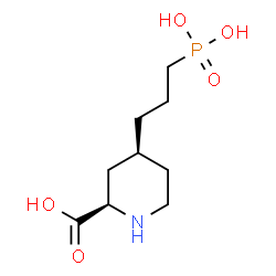 ChemSpider 2D Image | (2R,4S)-4-(3-Phosphonopropyl)-2-piperidinecarboxylic acid | C9H18NO5P