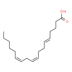 ChemSpider 2D Image | 5(E),9(Z),12(Z)-OCTADECATRIENOIC ACID | C18H30O2
