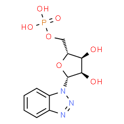 ChemSpider 2D Image | 1-(5-O-Phosphono-beta-D-ribofuranosyl)-1H-benzotriazole | C11H14N3O7P