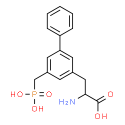 ChemSpider 2D Image | 2-Amino-3-[5-(phosphonomethyl)-3-biphenylyl]propanoic acid | C16H18NO5P
