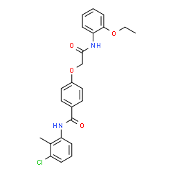 ChemSpider 2D Image | N-(3-Chloro-2-methylphenyl)-4-{2-[(2-ethoxyphenyl)amino]-2-oxoethoxy}benzamide | C24H23ClN2O4