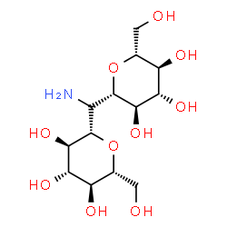 ChemSpider 2D Image | (2S,3R,4R,5S,6R,2'S,3'R,4'R,5'S,6'R)-2,2'-(Aminomethylene)bis[6-(hydroxymethyl)tetrahydro-2H-pyran-3,4,5-triol] | C13H25NO10