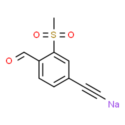 ChemSpider 2D Image | {[4-Formyl-3-(methylsulfonyl)phenyl]ethynyl}sodium | C10H7NaO3S