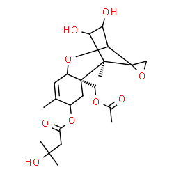 ChemSpider 2D Image | (11xi,12xi)-15-Acetoxy-3,4-dihydroxy-12,13-epoxytrichothec-9-en-8-yl 3-hydroxy-3-methylbutanoate | C22H32O9