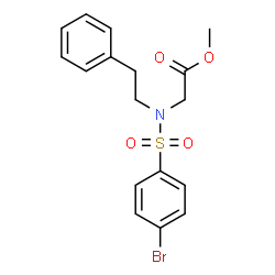 ChemSpider 2D Image | methyl [[(4-bromophenyl)sulfonyl](2-phenylethyl)amino]acetate | C17H18BrNO4S