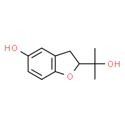 ChemSpider 2D Image | 2-(2-Hydroxy-2-propanyl)-2,3-dihydro-1-benzofuran-5-ol | C11H14O3