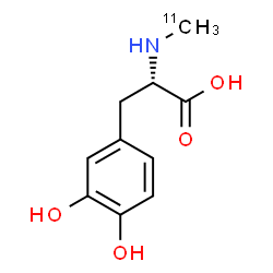 ChemSpider 2D Image | 3-Hydroxy-N-(~11~C)methyl-L-tyrosine | C911CH13NO4