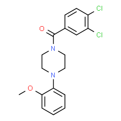 ChemSpider 2D Image | (3,4-Dichlorophenyl)[4-(2-methoxyphenyl)-1-piperazinyl]methanone | C18H18Cl2N2O2