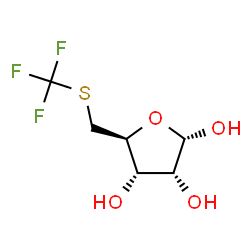 ChemSpider 2D Image | 5-Thio-5-S-(trifluoromethyl)-alpha-D-ribofuranose | C6H9F3O4S