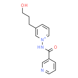 ChemSpider 2D Image | 3-(3-Hydroxypropyl)-1-[(3-pyridinylcarbonyl)amino]pyridinium | C14H16N3O2