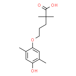 ChemSpider 2D Image | 5-(4-Hydroxy-2,5-dimethylphenoxy)-2,2-dimethylpentanoic acid | C15H22O4