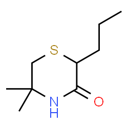 ChemSpider 2D Image | 5,5-Dimethyl-2-propyl-3-thiomorpholinone | C9H17NOS