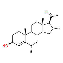 ChemSpider 2D Image | (3beta,6alpha,8xi,9xi,14xi,16alpha)-3-Hydroxy-6,16-dimethylpregn-4-en-20-one | C23H36O2
