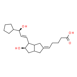 ChemSpider 2D Image | (5Z)-5-[(5R)-4-[(1E,3R)-3-Cyclopentyl-3-hydroxy-1-propen-1-yl]-5-hydroxyhexahydro-2(1H)-pentalenylidene]pentanoic acid | C21H32O4
