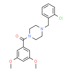 ChemSpider 2D Image | [4-(2-Chlorobenzyl)-1-piperazinyl](3,5-dimethoxyphenyl)methanone | C20H23ClN2O3