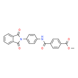 ChemSpider 2D Image | Methyl 4-{[4-(1,3-dioxo-1,3-dihydro-2H-isoindol-2-yl)phenyl]carbamoyl}benzoate | C23H16N2O5