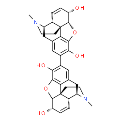 ChemSpider 2D Image | (6alpha)-2-[(5alpha,6alpha)-3,6-Dihydroxy-17-methyl-7,8-didehydro-4,5-epoxymorphinan-2-yl]-17-methyl-7,8-didehydro-4,5-epoxymorphinan-3,6-diol | C34H36N2O6