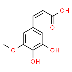 ChemSpider 2D Image | (2Z)-3-(3,4-Dihydroxy-5-methoxyphenyl)acrylic acid | C10H10O5