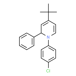 ChemSpider 2D Image | 1-(4-Chlorophenyl)-4-(2-methyl-2-propanyl)-2-phenyl-1,2-dihydropyridine | C21H22ClN
