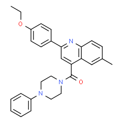 ChemSpider 2D Image | [2-(4-Ethoxyphenyl)-6-methyl-4-quinolinyl](4-phenyl-1-piperazinyl)methanone | C29H29N3O2