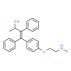 ChemSpider 2D Image | alpha-Hydroxy-N-desmethyltamoxifen | C25H27NO2