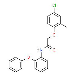 ChemSpider 2D Image | 2-(4-Chloro-2-methylphenoxy)-N-(2-phenoxyphenyl)acetamide | C21H18ClNO3