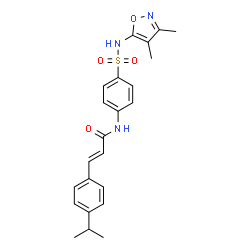 ChemSpider 2D Image | (2E)-N-{4-[(3,4-Dimethyl-1,2-oxazol-5-yl)sulfamoyl]phenyl}-3-(4-isopropylphenyl)acrylamide | C23H25N3O4S