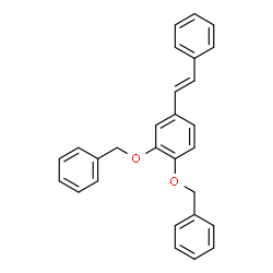 ChemSpider 2D Image | 1,2-Bis(benzyloxy)-4-[(E)-2-phenylvinyl]benzene | C28H24O2
