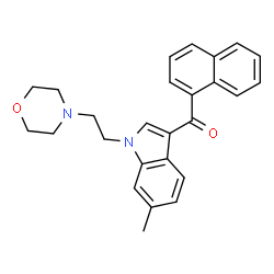 ChemSpider 2D Image | {6-Methyl-1-[2-(4-morpholinyl)ethyl]-1H-indol-3-yl}(1-naphthyl)methanone | C26H26N2O2