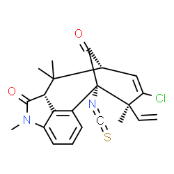 ChemSpider 2D Image | (-)-N-methylwelwitindolinone | C22H21ClN2O2S