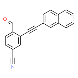 ChemSpider 2D Image | 4-Formyl-3-(2-naphthylethynyl)benzonitrile | C20H11NO