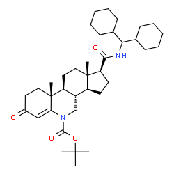 ChemSpider 2D Image | 2-Methyl-2-propanyl (1S,3aS,3bS,9aR,9bS,11aS)-1-[(dicyclohexylmethyl)carbamoyl]-9a,11a-dimethyl-7-oxo-1,2,3,3a,3b,4,7,8,9,9a,9b,10,11,11a-tetradecahydro-5H-cyclopenta[i]phenanthridine-5-carboxylate | C37H58N2O4