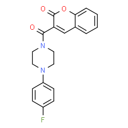 ChemSpider 2D Image | 3-{[4-(4-Fluorophenyl)-1-piperazinyl]carbonyl}-2H-chromen-2-one | C20H17FN2O3