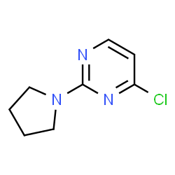 ChemSpider 2D Image | 4-Chloro-2-(1-pyrrolidinyl)pyrimidine | C8H10ClN3