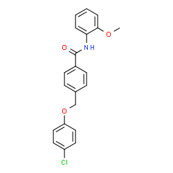 ChemSpider 2D Image | 4-[(4-Chlorophenoxy)methyl]-N-(2-methoxyphenyl)benzamide | C21H18ClNO3