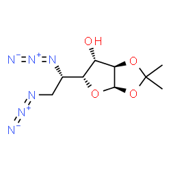 ChemSpider 2D Image | 5,6-Diazido-5,6-dideoxy-1,2-O-isopropylidene-beta-L-idofuranose | C9H14N6O4