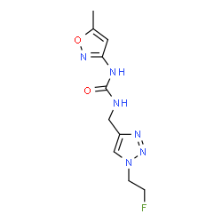 ChemSpider 2D Image | 1-{[1-(2-Fluoroethyl)-1H-1,2,3-triazol-4-yl]methyl}-3-(5-methyl-1,2-oxazol-3-yl)urea | C10H13FN6O2