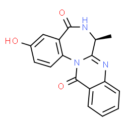 ChemSpider 2D Image | (7S)-3-Hydroxy-7-methyl-6,7-dihydroquinazolino[3,2-a][1,4]benzodiazepine-5,13-dione | C17H13N3O3